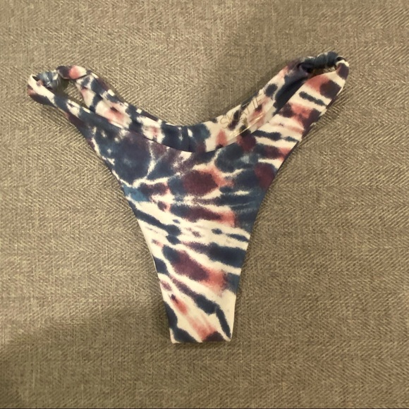 Skatie Blue and Red Tie-Dye Bikini - Picture 5 of 5